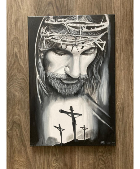 Jesus with crosses